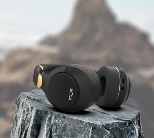 INCA Ibk-503S Kablosuz 5.3 Bluetooth Hafıza Kart Destekli Kulak Üstü Kulaklık Bej SİYAH